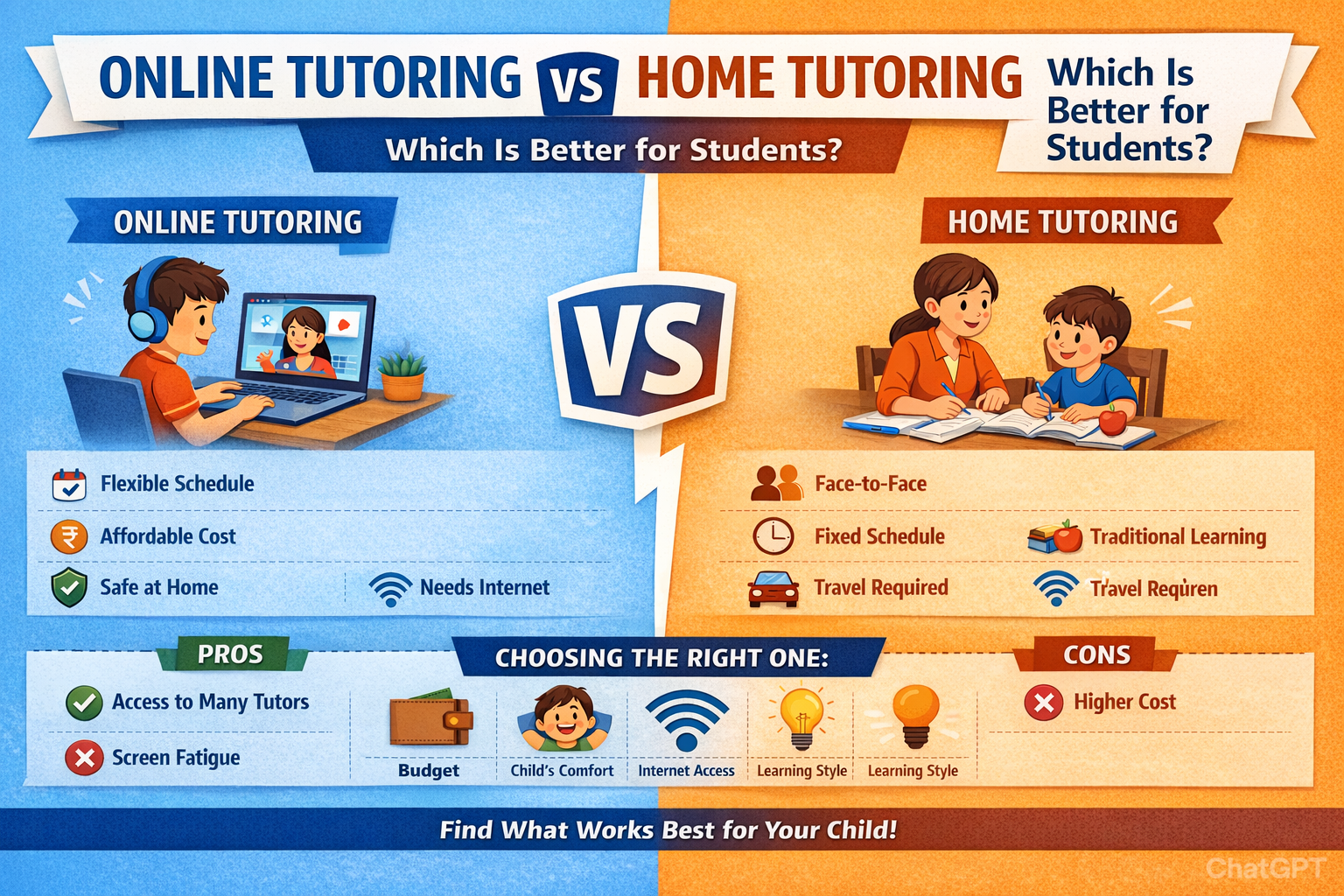 Online Tutoring Vs Home Tutoring